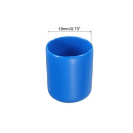 MECCANIXITY 20pcs Rubber End Caps Cover 3/4 inch Vinyl Screw Thread Protector Round PVC Vacuum Caps for Screw Bolt Pipe, Blue