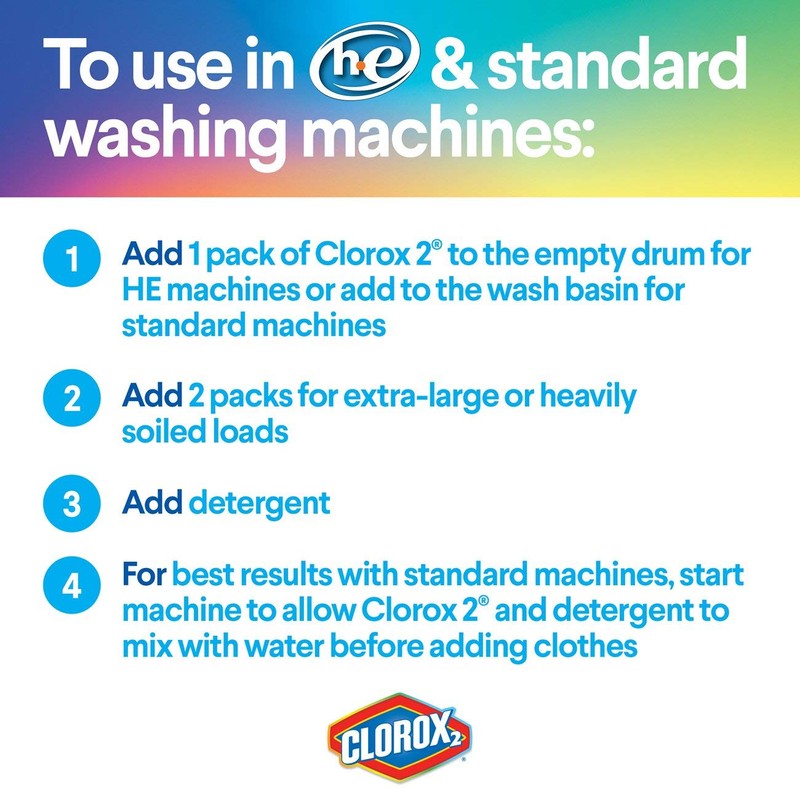 Clorox 2 Laundry Stain Remover and Color Booster Pack, 40