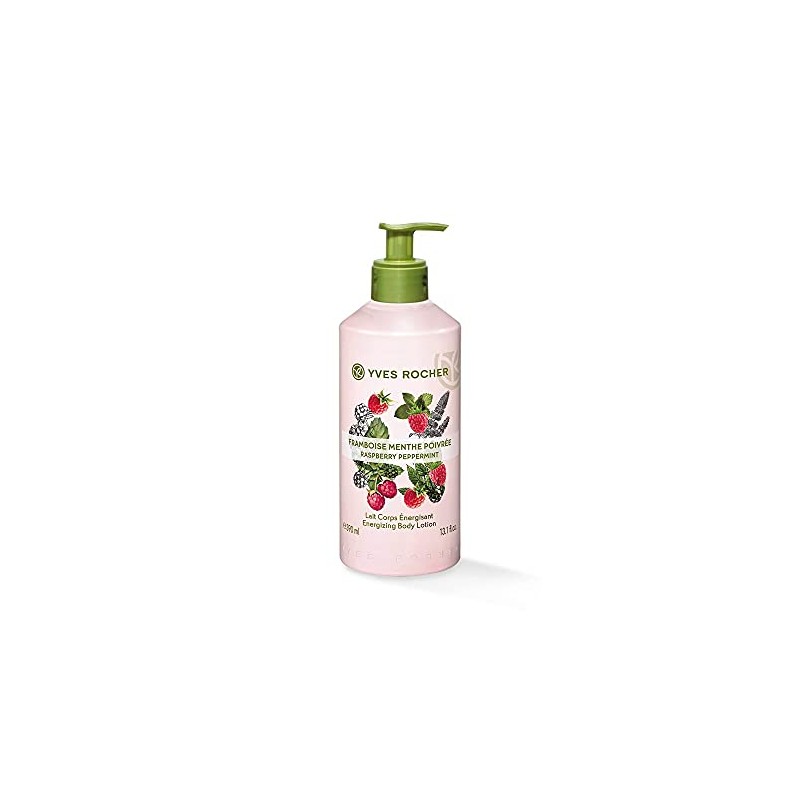Yves Rocher Crema Corporal Fluida, Frambuesa/Hierbabuena, 390 ml
