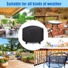 HOMEE Round Fire Pit Table Cover 36" x 20",Fire Pit