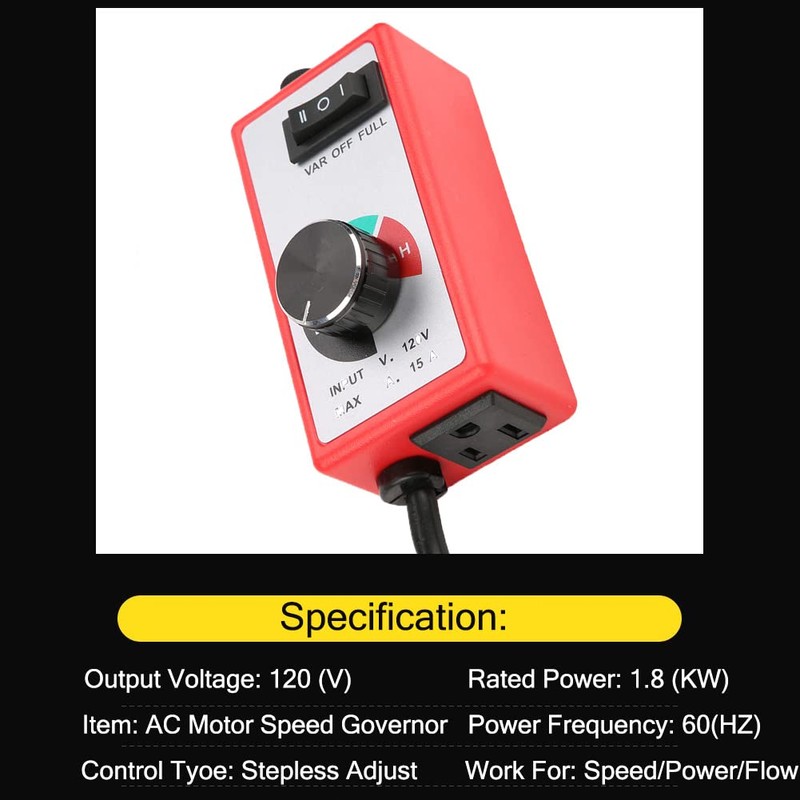 Speed Governor,120V Router Fan Variable Speed Controller Governor Electric Motor