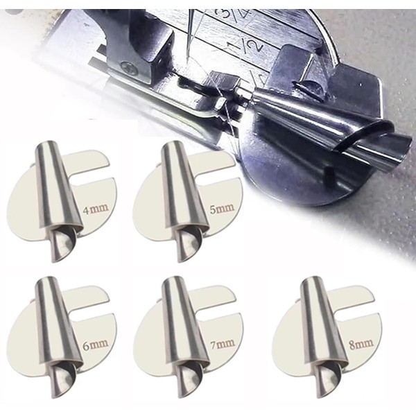 WEISPO 5pcs Sewing Rolled Hemmer Foot, Sewing Machine Presser Foot Hemmer Foot, Sewing Machine Presser Foot Hemmer Foot, Sewing Machine Presser Foot Hemmer Foot, (4/5/6/7/8/10mm)