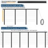 Gyykzz 36" Side Mount Cable Railing Post, Level Drilled Space-Saving