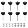 uxcell 8pcs Star Clamping Knobs with Nuts Washers, M5 x