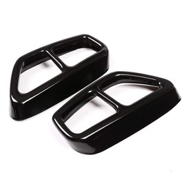 304 Stainless Steel Car Exhaust Cover Trim 2 Pieces for New 5 Series G30 528li 530li 2017 2018 Car Accessories (Glossy Black)