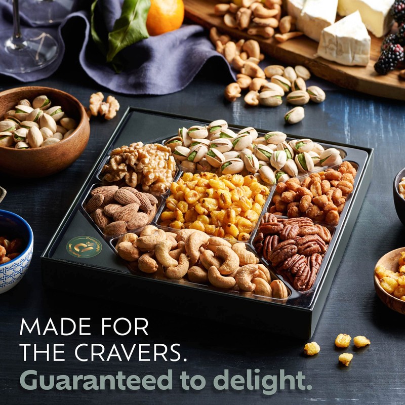 Assorted Nuts Gift Basket - 7 Nut Gift Box with