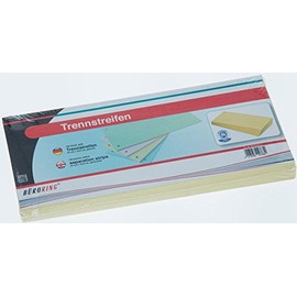 Büroring Divider Strips Yellow 10.5 x 24 cm 190 g/m² Cardboard Perforated