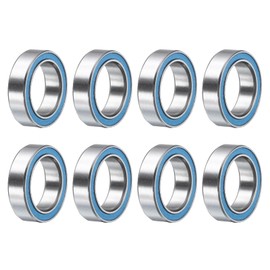 sourcing map 8pcs 6700-2RS Deep Groove Ball Bearings 10x15x4mm Chrome Steel Bearing Double Sealed Precision Bearings, P6(ABEC3), Blue