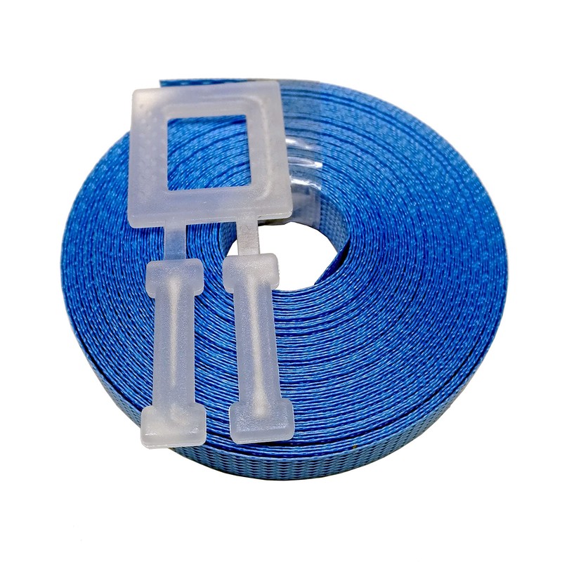 Pallet strapping kit Blue 7.5m x 12mm with 1 plastic