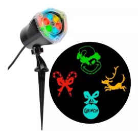 Gemmy The Grinch Lightshow Projection Whirl-A-Motion Grinch Projector Window
