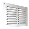 Aluminum Louvre Air Vents 9” x 6” Satin Aluminium/Metal Chrome