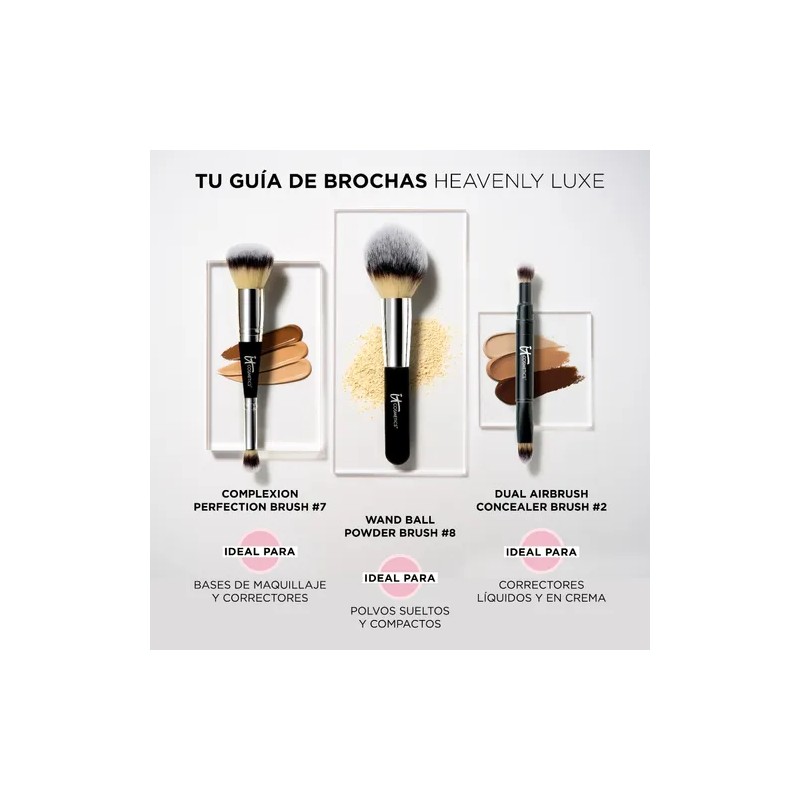 It Cosmetics Heavenly Luxe Dual Brush #2 Corrector Brocha Nude