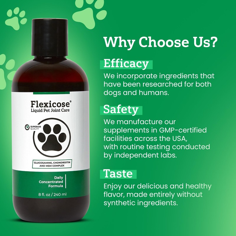 Pet Flexicose All Natural Dog Hip Joint Care and Support