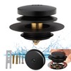 Black Universal Tub Drain Tip Toe Tub Conversion Kit Assembly,