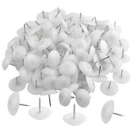 TOVOT 100PCS Nail-on Furniture Glide with Box Small Furniture Sliders for Hardwood (0.94")