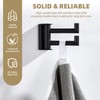 Angle Simple Swivel Double Towel Hook Matte Black, 304 Stainless