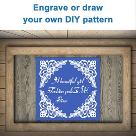 Anodized Aluminum Sheet Metal 12 x 12 x 1/32 Inch Blue Anodized Aluminum Metal Plates Engraving Blanks for Laser Engraving, 0.8MM Thin Decorative Aluminum Metal Sheets for Crafting, House Decoration