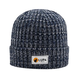 LUPA Unisex Extreme Cold Fleece-Band Beanie - Winter Hats for Men - Women Beanies for Winter - Fleece-Lined Hat (Navy/Grey)