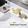 Beiyi Roman Tub Faucet Brushed Gold Deck Mount Waterfall Bathtub
