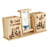 Mikinona Retro Wooden Timer Creative Sand Clock for Home Decoration