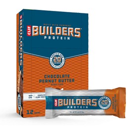 Clif Builders - Protein Bars - Chocolate Peanut Butter Flavor - 20g Protein - Gluten Free (2.4 Ounce, 12 Count)