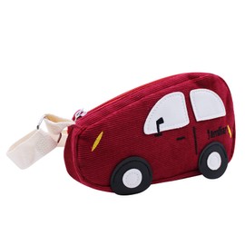 Suillty Lindo bolso cruzado con forma de coche para niños pequeños y niñas, pequeño monedero, bolso de hombro, Rojo, Una talla