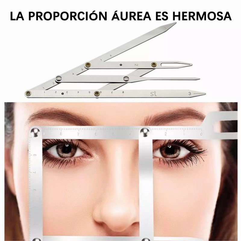 Gomia Regla Divisora Microblading Compas Diseño De Cejas Perfectas