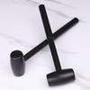1 Pcs Black Lightweight Rubber Hammer Soft Mallet For Floor