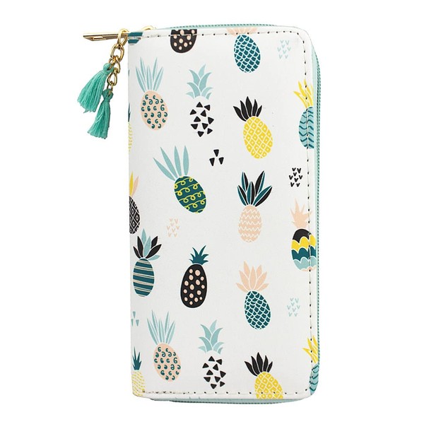 Cute Pineapple Wallet With Tassels Lovely Fruit Long Wallets For