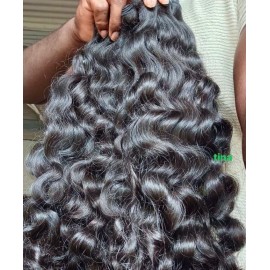 Vietnamese Raw Hair Cuticle Aligned Human Hair Bundles 100% Indian Hair Raw Indian Curly Burmese Curly PixieCurly BouncyCurlycolor: Indian Curly (Wavy Curl), Stretched Length: 28"