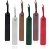 6PCs Bookmark, Leather Bookmarks with Leather Rope, Page Markers Reading