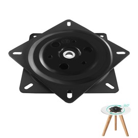 Swivel Fitting, 360° Turntable Heavy Duty Turntable Ball Bearing 6 Inch Swivel Plate, 150 kg Load Capacity for Chair, Stool, Bookshelves, Table (Black)