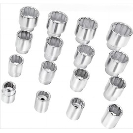 TONYNOL 3/4 Inch Drive Socket Wrench Sets,21-Piece,Metric Size(19-50mm),12-Point,CR-V Steel Sockets with Adapters and Ratchet Handle,Flex-head breaker bar