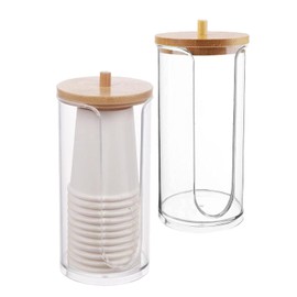 S.fields.inc Paper Cup Stand Disposable Cup Holder with Lid, 2 Piece Cup Dispenser, Cup Stand (Clear)