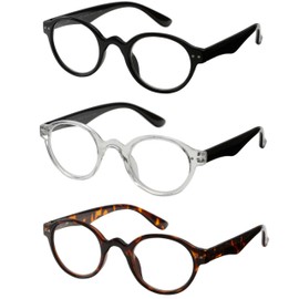 Success Eyewear Reading Glasses 3 Pair Spring Hinge Professer Readers for Men and Women Fashion Glasses for Reading +1