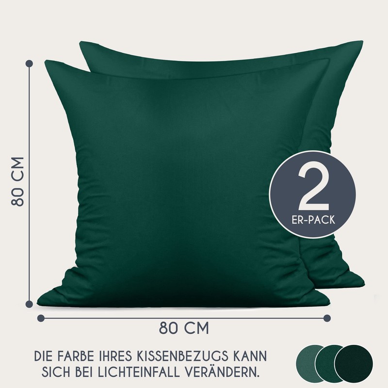 Dreamzie Renforcé Cotton Pillowcase 80 x 80 cm (Set of