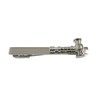 Silver Toned Gavel Law Square Tie Clip