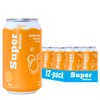 Super Seltzer Sparkling Water with Electrolytes and Vitamins, Tangerine Naturally