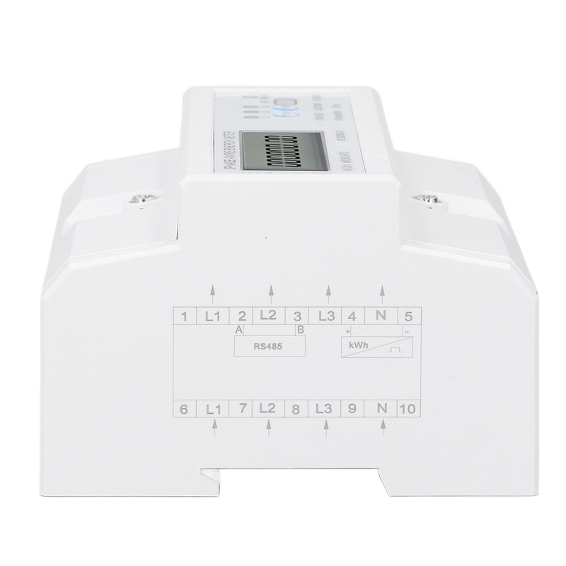 3 Phase 4 Wire Electronic Energy Meter 35mm DIN Rail