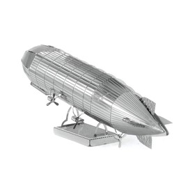 Fascinations MMS063 Metal Earth Metallbausätze - Luftschiff GRAF Zeppelin, lasergeschnittener 3D-Konstruktionsbausatz, 3D Metall Puzzle, DIY Modellbausatz mit 2 Metallplatinen, ab 14 Jahre