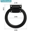 foxwake Matte Black Ring Garage Door Pull 3.9In Metal Sliding