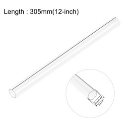 sourcing map PVC transparent tube, inner diameter 21 mm, diameter 25 mm, length 305 mm, acrylic plastic tube for lamp making, floor lamps, furniture