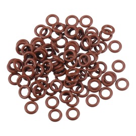 INFINAUTO O Ring Seal Gasket, 4mm ID x 2mm CS for Cars Trucks SUVs Trailers Orings Seal Washer Replacement Automotive Faucet Repair Brown, 100 Pcs
