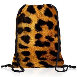 style3 Leopard Print Leopard Backpack Bag Gym Bag Sport Jute Bag Leo, brown, Rucksack