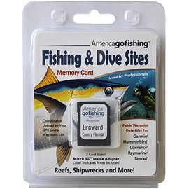 America Go Fishing - Fishing and Dive Sites Memory Card - Broward County Florida