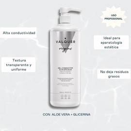 VALQUER Gel Conductor para Ultrasonido y Radiofrecuencia, 1 L