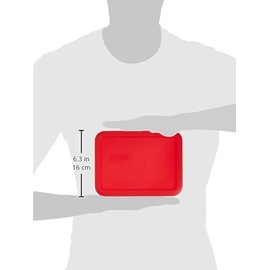 Pyrex 1075430 Refractario para Almacenamiento Capacidad 3 Tazas Tapa Roja