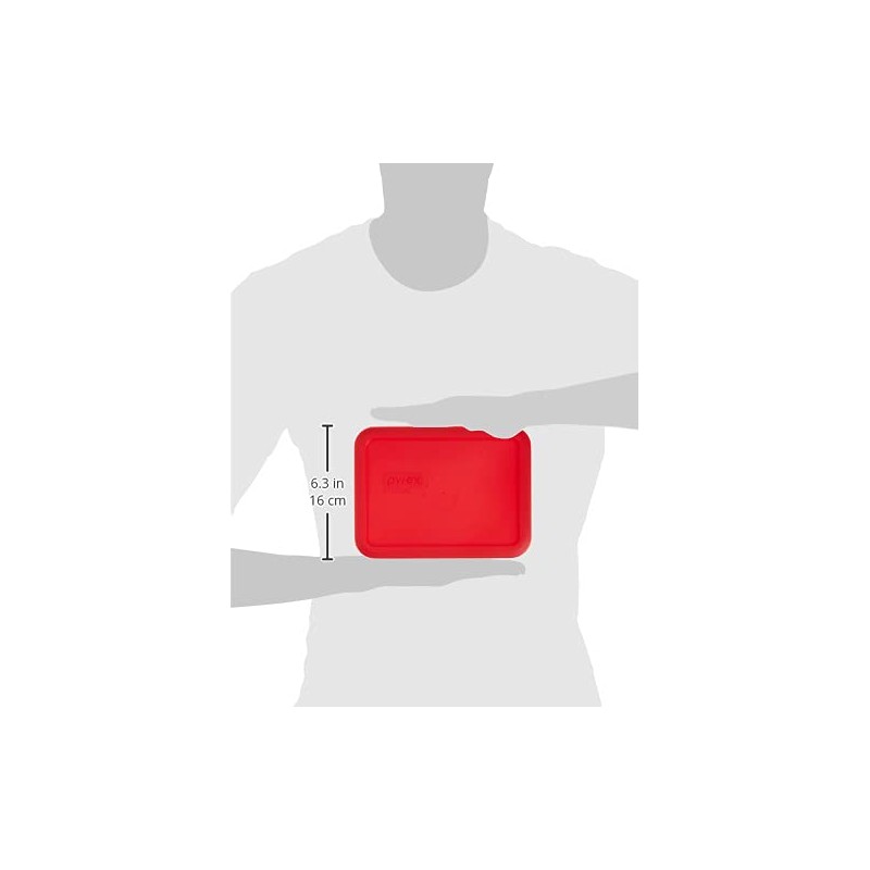 Pyrex 1075430 Refractario para Almacenamiento Capacidad 3 Tazas Tapa Roja