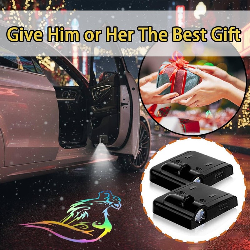 2PCS Compass Car Door Light Logo Projector LED Welcome Lamp