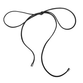 Gazechimp New Women's Thin Narrow Bowknot Leather Belt Belly Chain Dress Strap, black